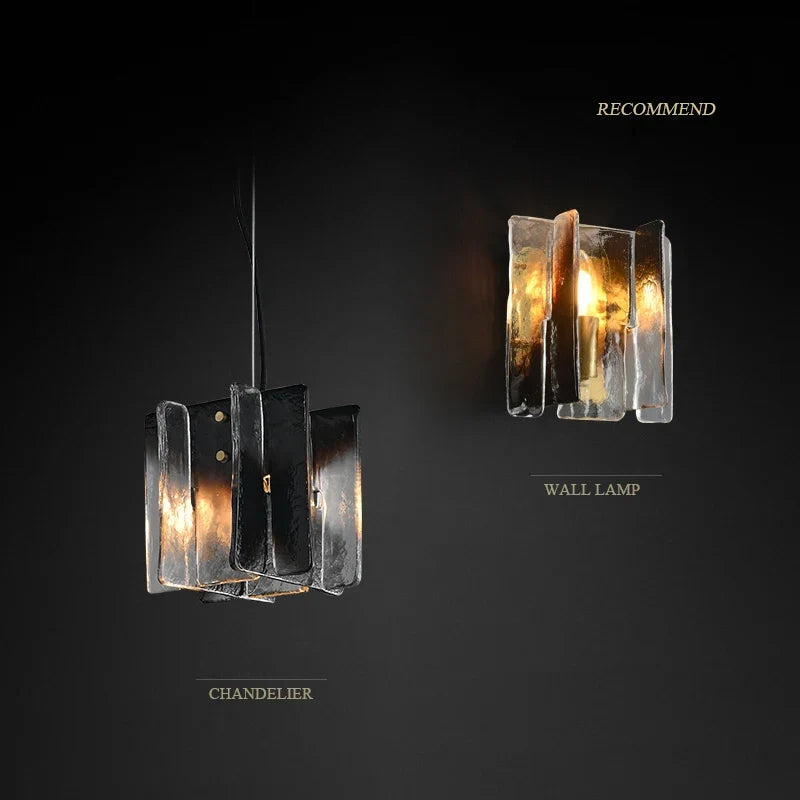 All Copper Living Room wall sconce, Modern Luxury Tv Wall Designer Glass Pendant Lamp Minimalist Nordic Bedroom bedside lamp