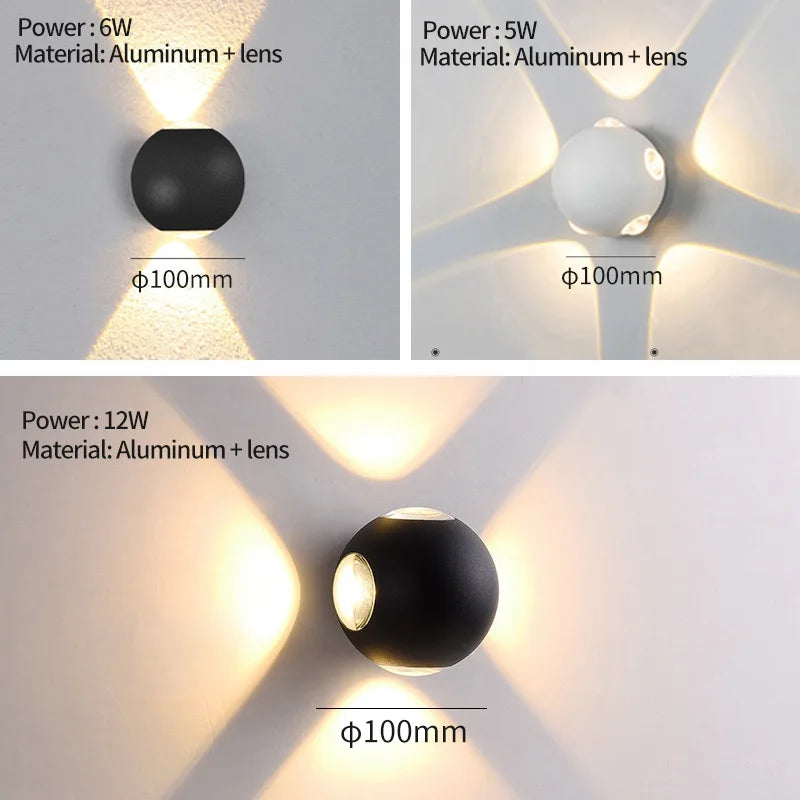 Modern led wall sconce for indoor and outdoor - view 5