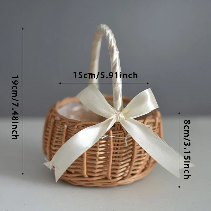 Handmade wedding flower basket for storage and picnic - view 2