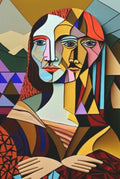 Abstract picasso style cubist painting for interior decoration - PF25418 / 58x90cm No Frame
