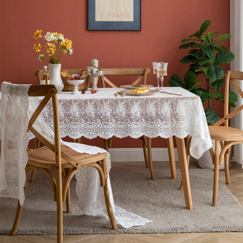 Vintage floral lace bohemian table runner - view 3