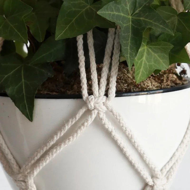 Macrame pendant light for plants and interior decoration - view 5