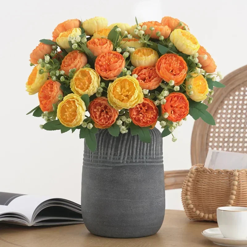 Artificial silk peonies flowers for wedding floral decoration - view 10