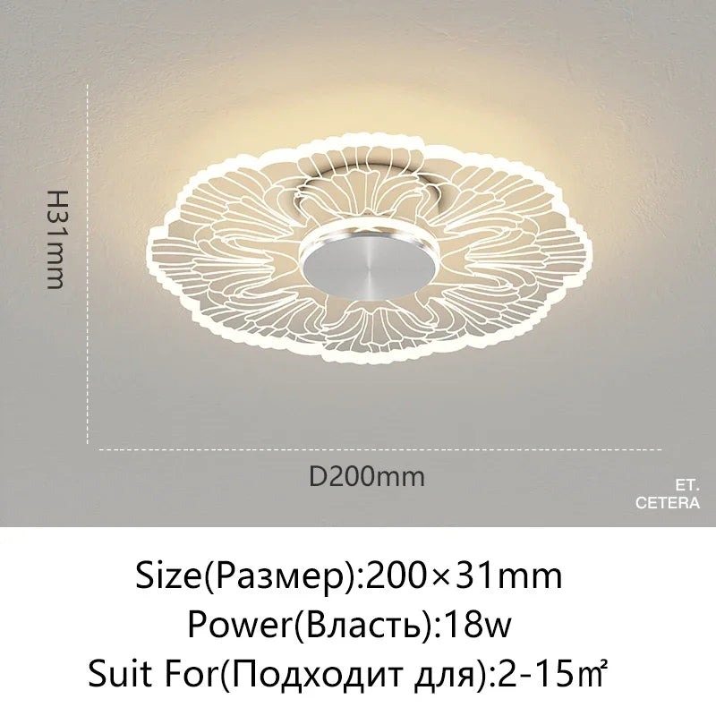 Modern Nordic chandelier ultra gloss decorative pendant light - Height 20 cm / Cold Light No Remote