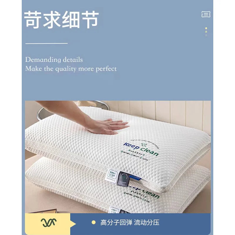 3D Neck Pillow with High Elasticity and NonCollapse, Soft Neck Protection, Single PersonSleeping Pillow, Hotel Home Bedding - view 2