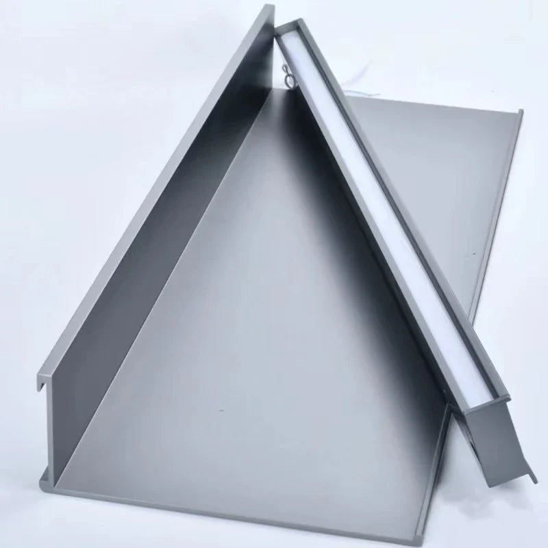 Aluminium light-filled wall shelf - Gray Spray Paint / 600 mm