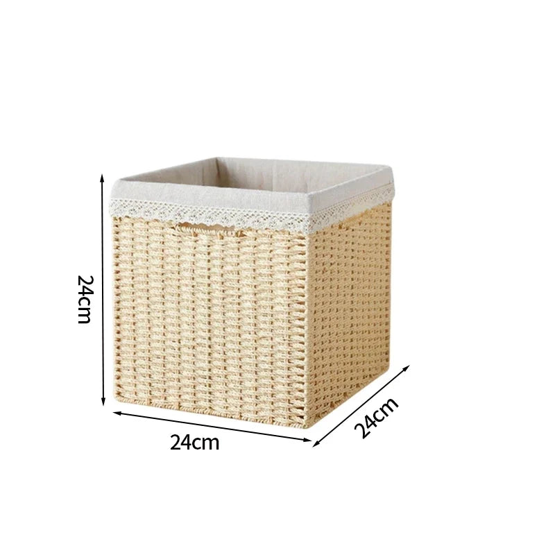 Wicker picnic basket for various storage - S6 24x24x24cm