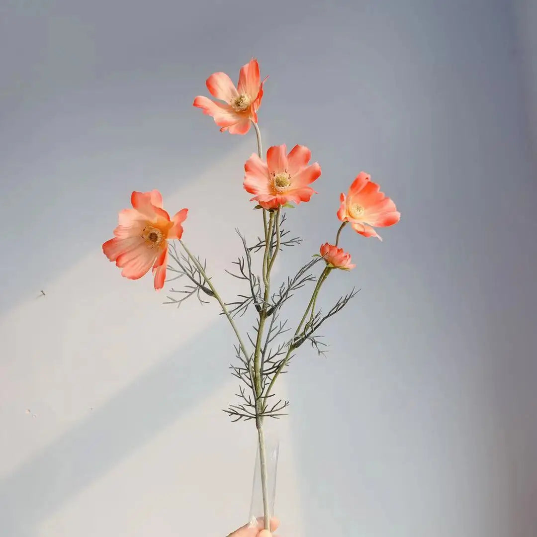 Realistic artificial camomile flower for decorations and bouquets - Dark Champagne