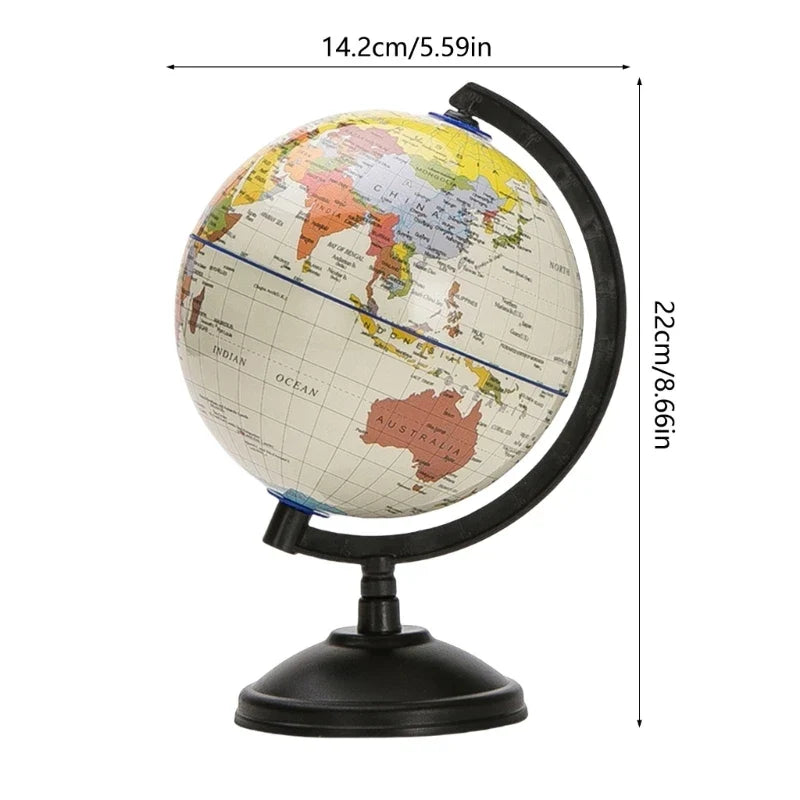 5.59Inch Desktop World Globes with Stand, 360 Rotating Educational World Globes - view 6