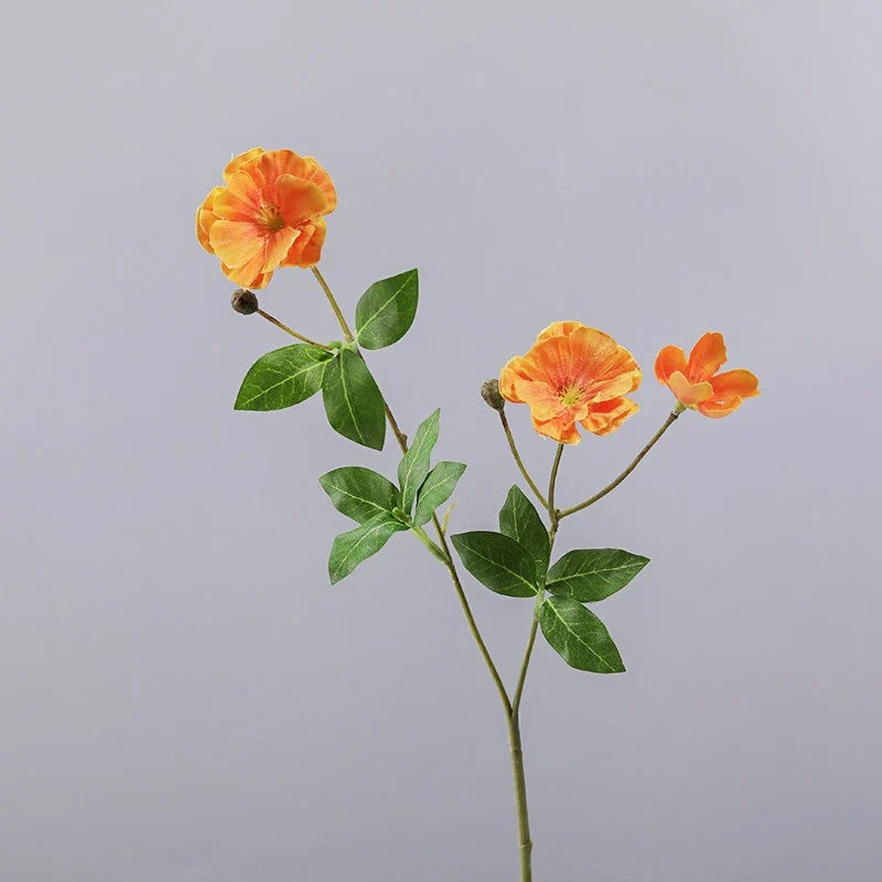 Small realistic silk flowers for decorations and events - Orange