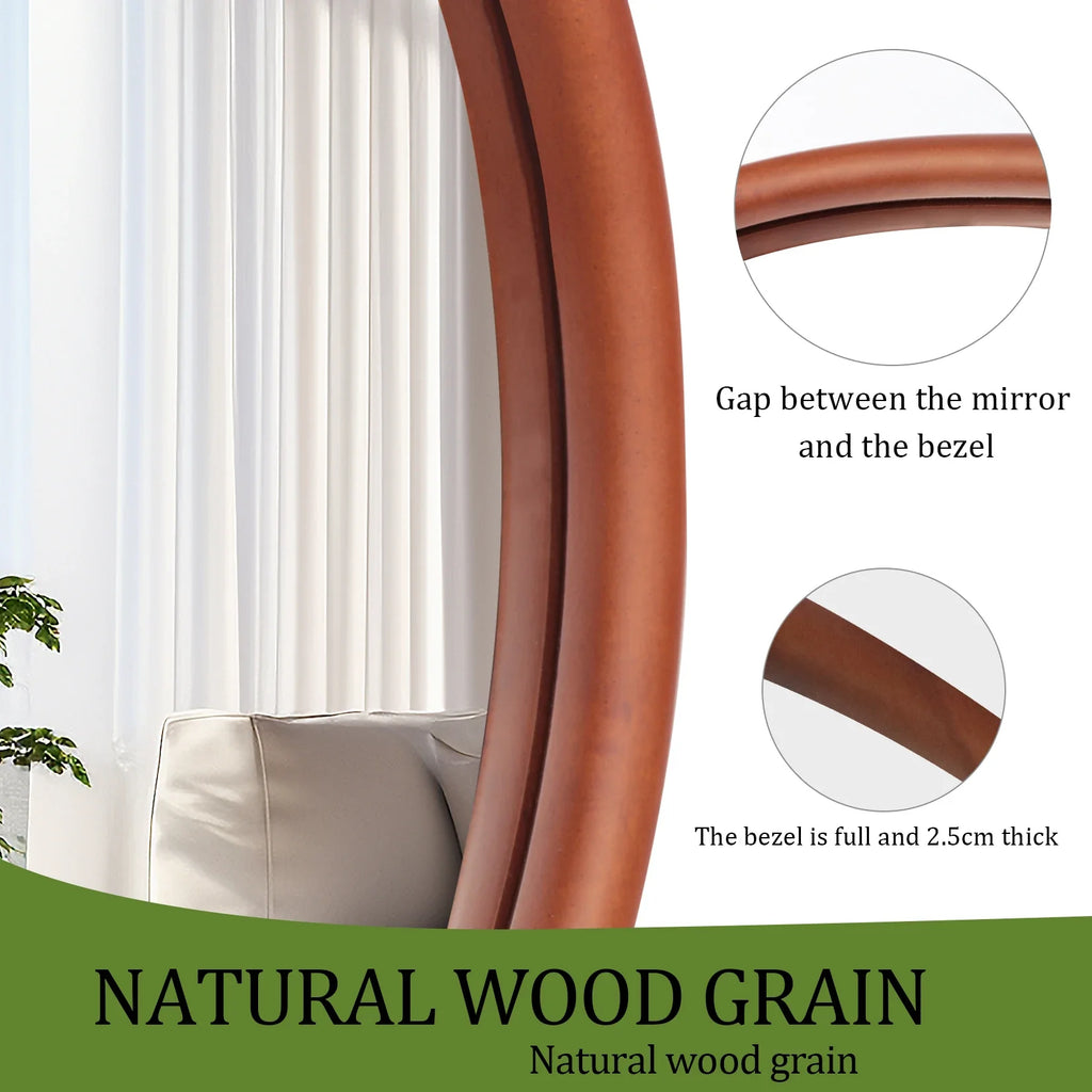 Decorative wall mirror large format in solid wood - view 6