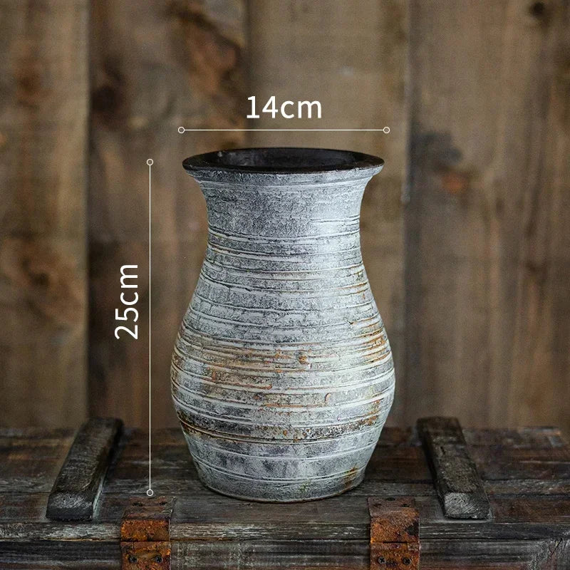 Rustic pottery gardeners for interior and exterior decoration - 53