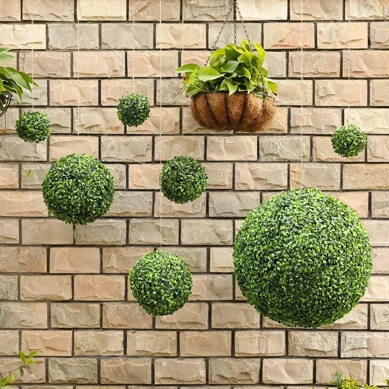 Artificial Magnolia Grass Topiary Ball for Garden Decor - view 4