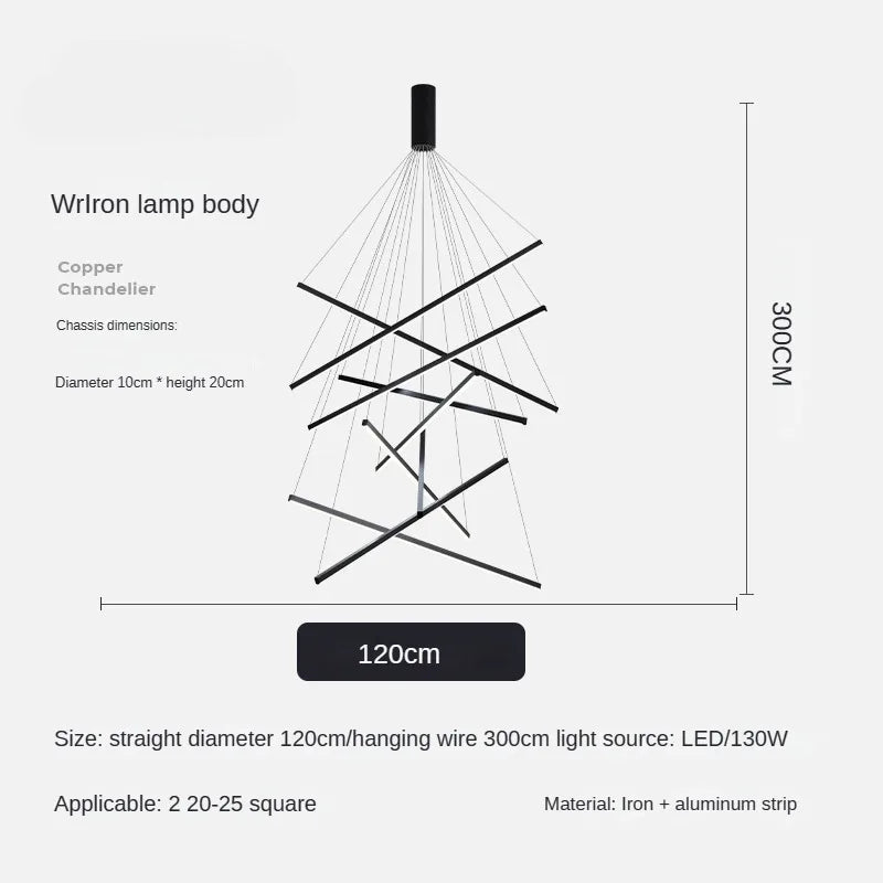 Modern Design Single LED Ceiling Light, Penthouse Lobby Duplex Corridor Hotel Lobby Living Room Ceiling Decoration Chandelier - 9-head / Warm no remote