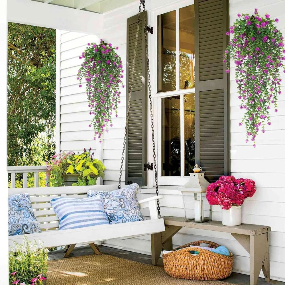 Artificial plant suspended floral decoration for interior and parties - view 3