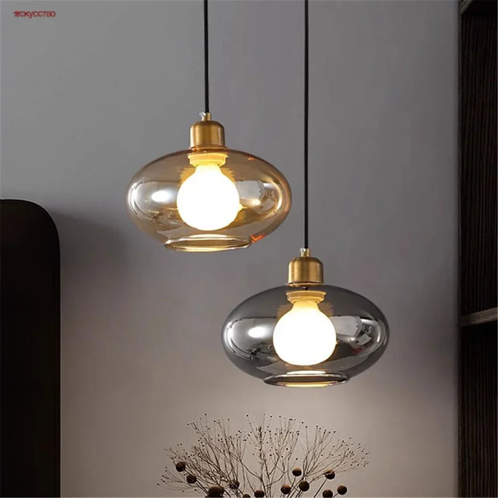 Modern design glass pendant light for elegant interior