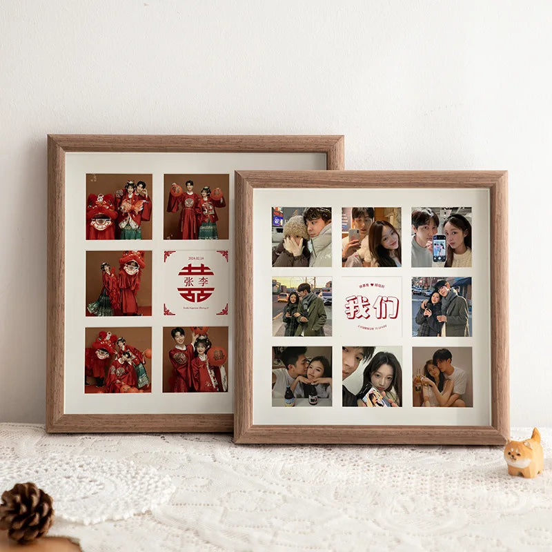 Vintage wooden picture frame for wall decoration - view 2