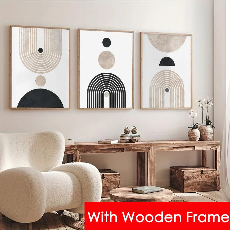 Abstract geometric round box for modern wall decoration