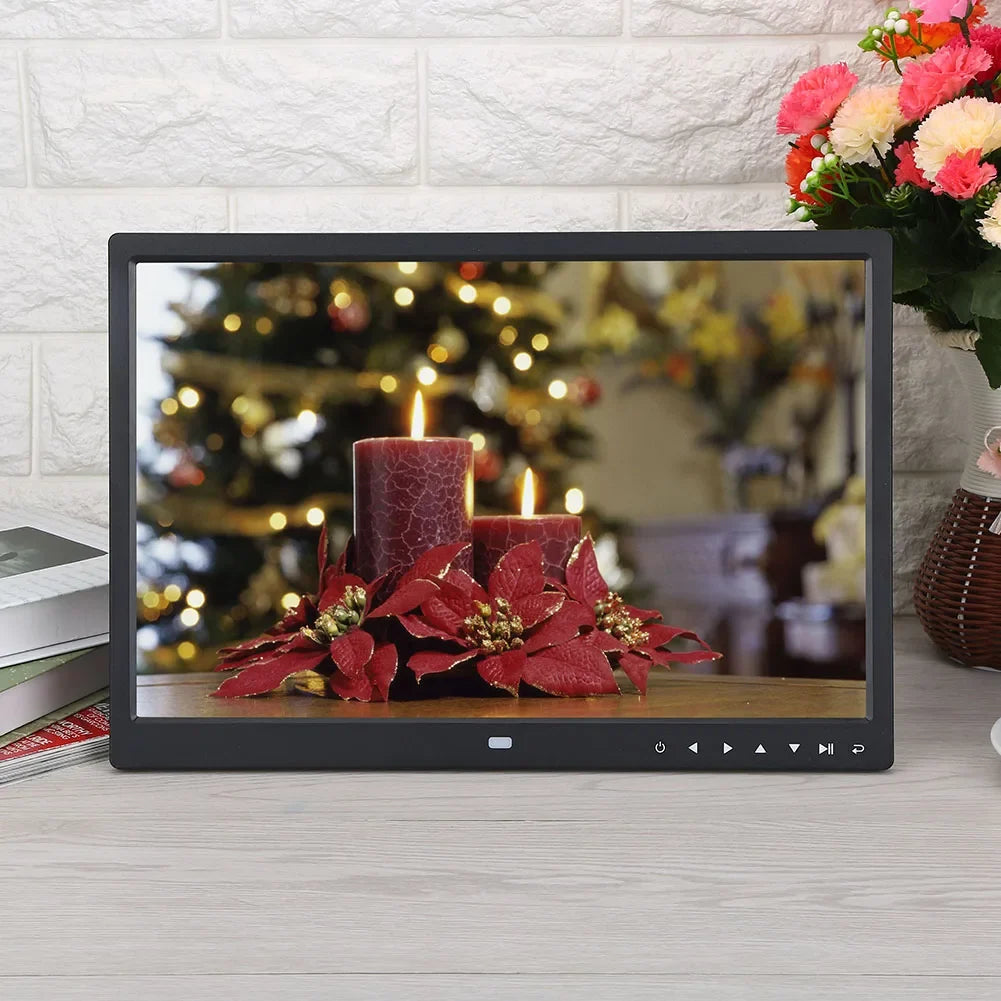 Hd digital photo frame with alarm clock and video player - view 6