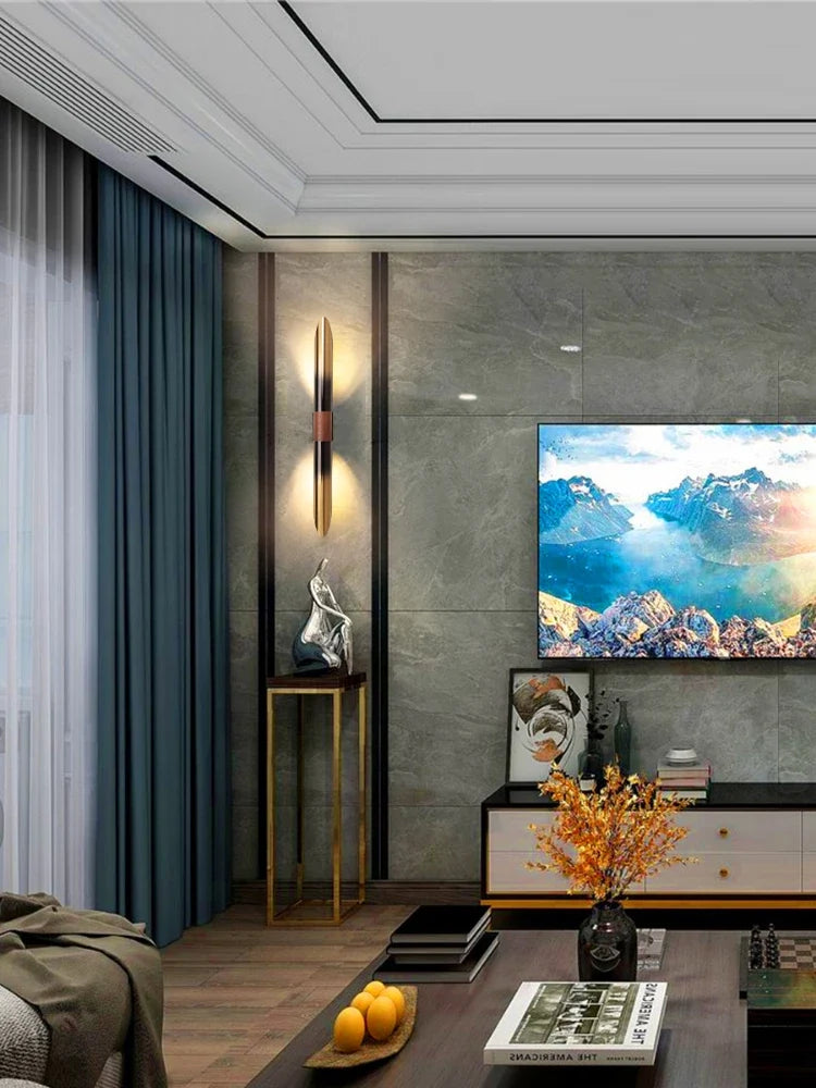 Minimalist wall sconce with dual head modern design - view 2