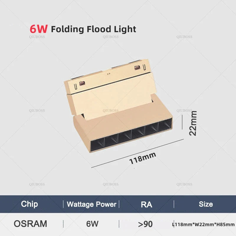 LED magnetic spot for modern interior lighting - Warm Light 3000K / 1 projecteur 6 W