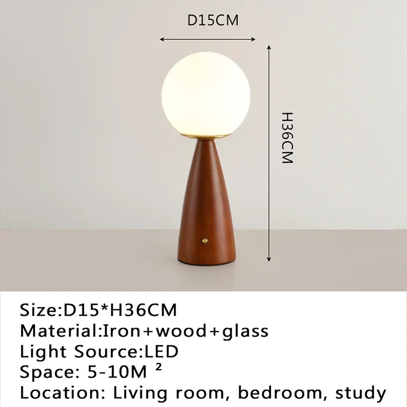 Modern desk lamp, retro creative living room, study room, villa, hotel bedroom, interior decoration, glossy LED bedside lamp - Style  K / EU Plug