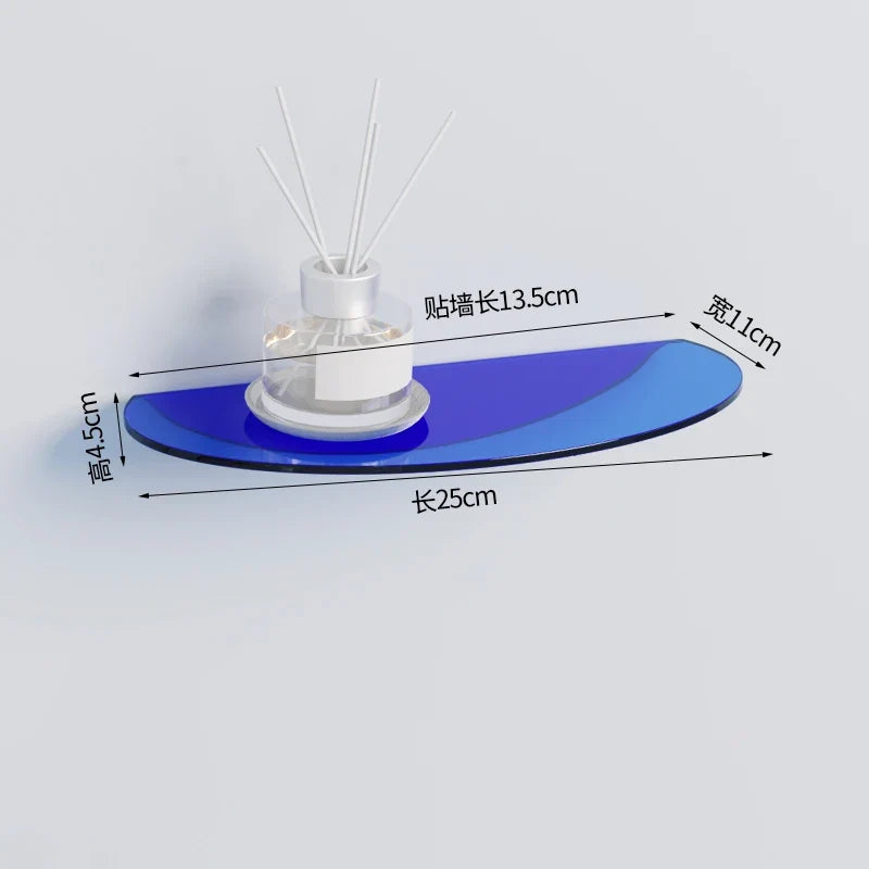 Acrylic floating shelf for modern invisible storage - 25x11cm 1