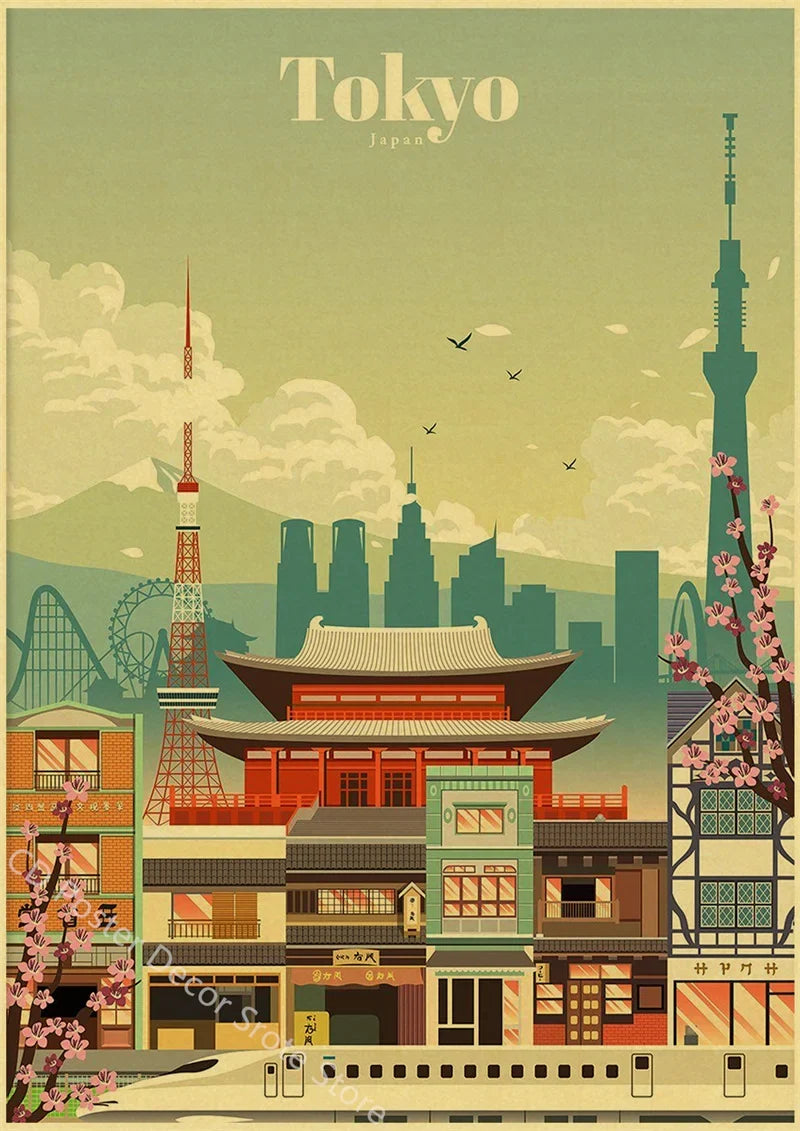 Vintage Architecture and Monuments Poster for Travel Lovers - 15 / A3 16.5 x 11.8 inches