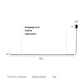 LED square ceiling with manual sensor trend 2024 modern lighting - Neutral light / 1800 mm / Black frame