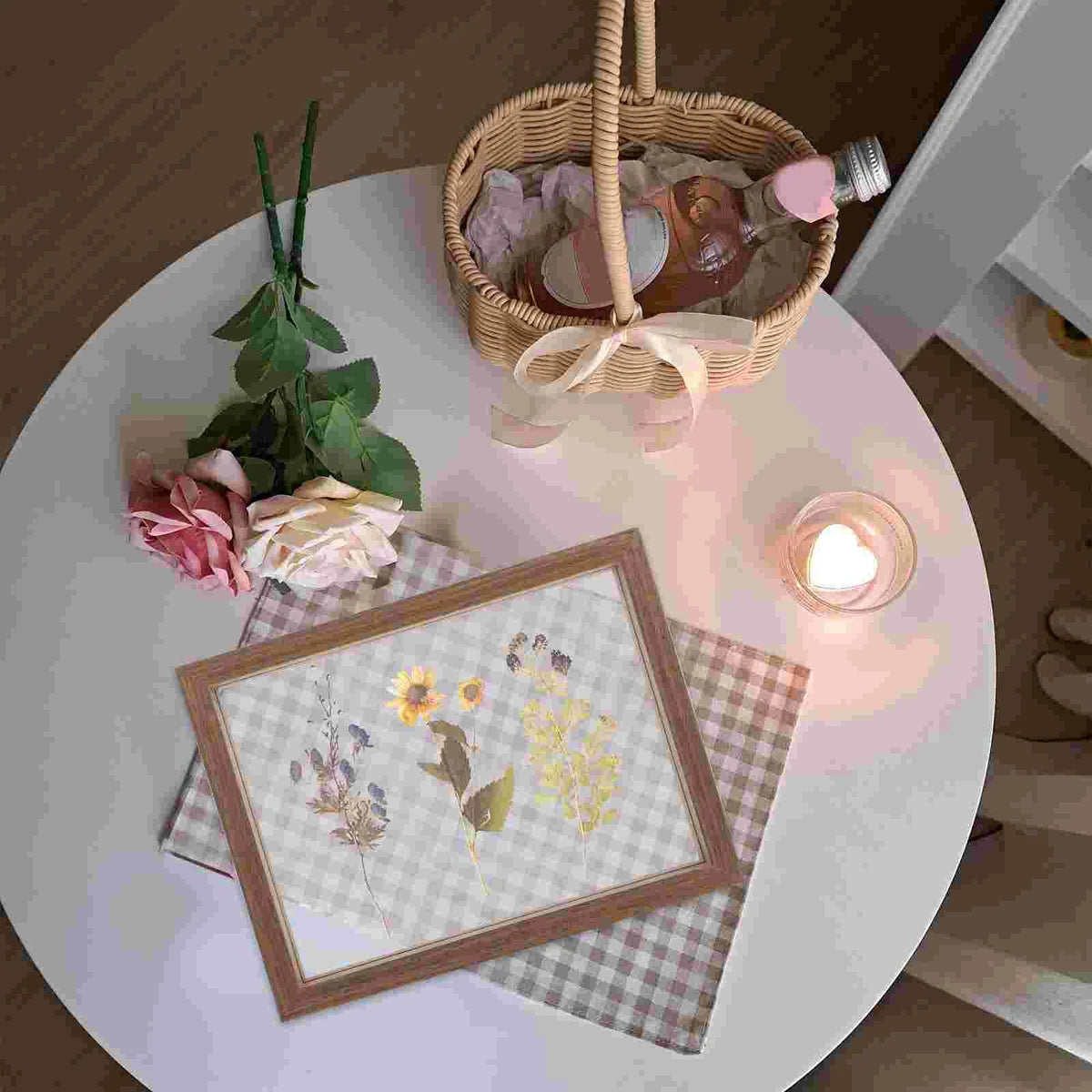 Double-sided glass photo frame for relief flowers - view 2