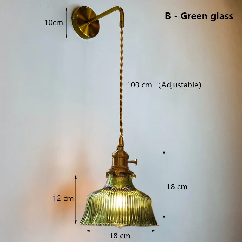 Nordic glass chandelier for modern interior decoration - B - Green Glass / Bulb Not Included