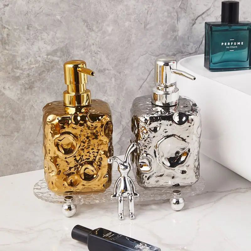Golden ceramic bottle moon decor for lotion - view 2