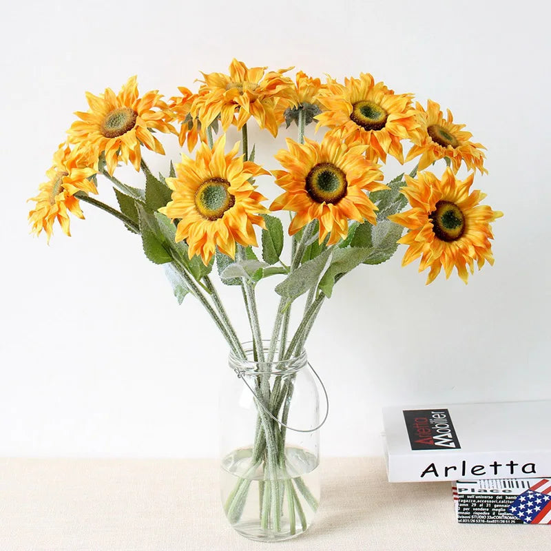 Artificial sunflower bouquet decoration wedding party house plants