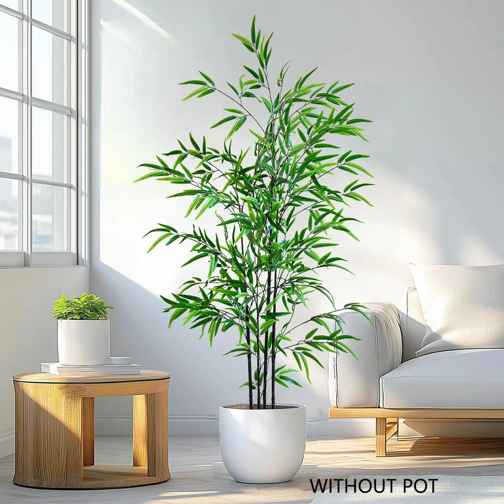 Set of 4 artificial bamboo branches for interior festive decoration - view 2