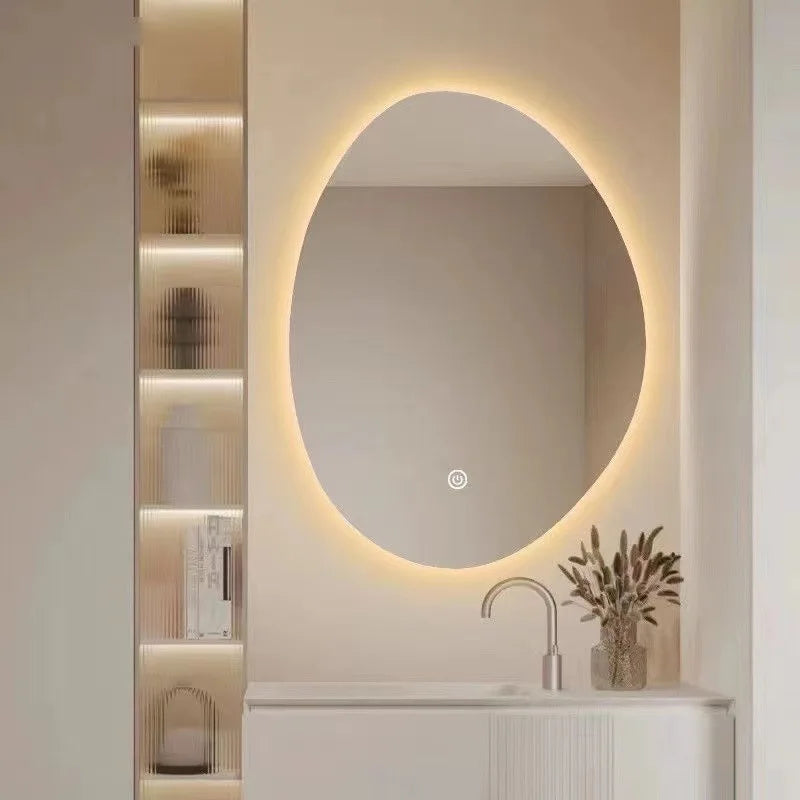 Irregular led mirror for smart dressing room and bathroom - view 4