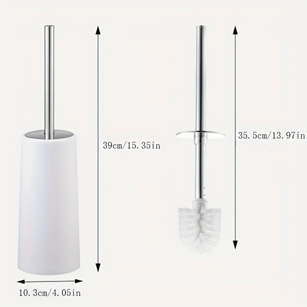Toilet Brush, Household No Dead Corner Stainless Steel Long Handle Squat Toilet Cleaning Brush Set Toilet bowl scrubber Bathroom - view 3