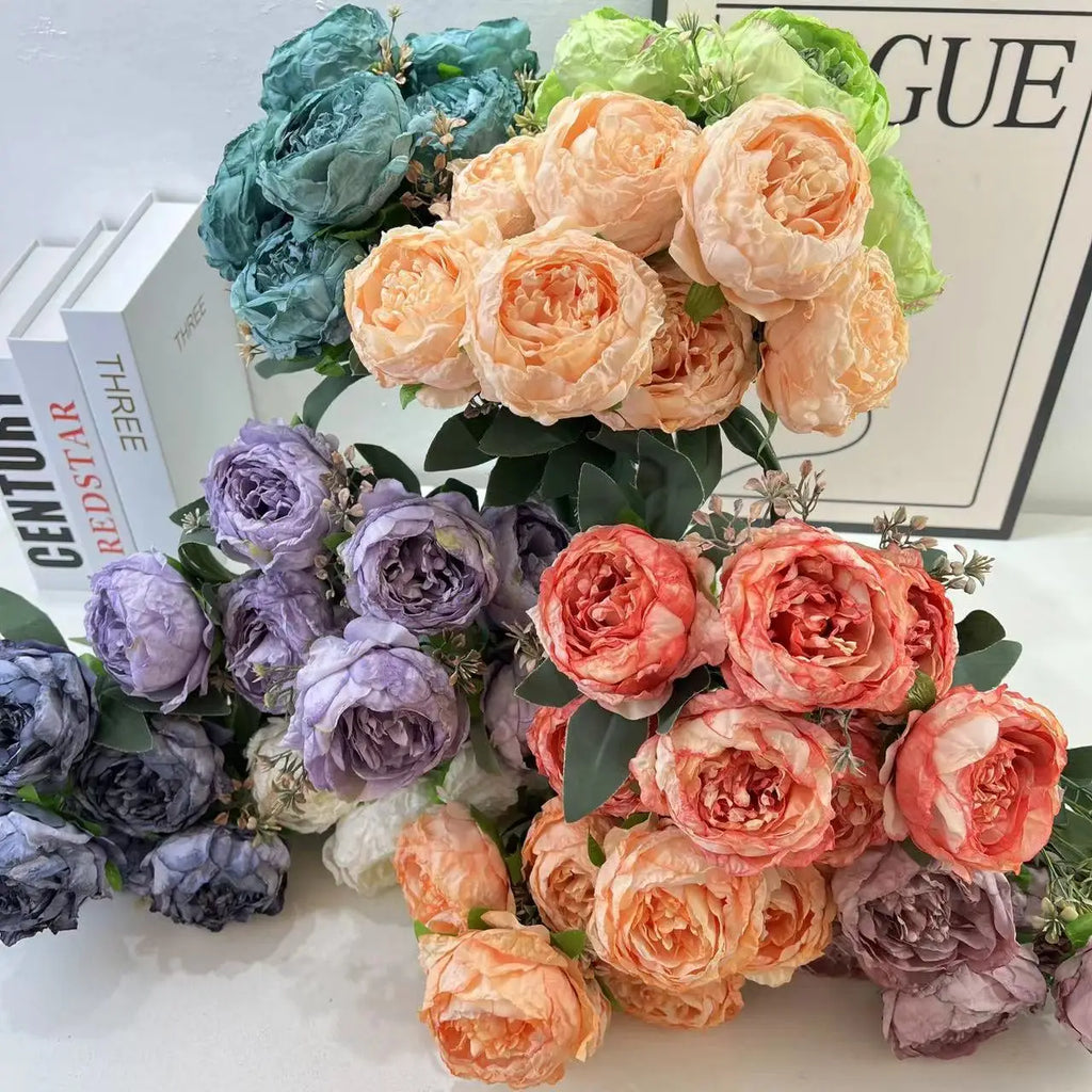 Artificial flowers bouquet of peonies for wedding and decoration - view 3