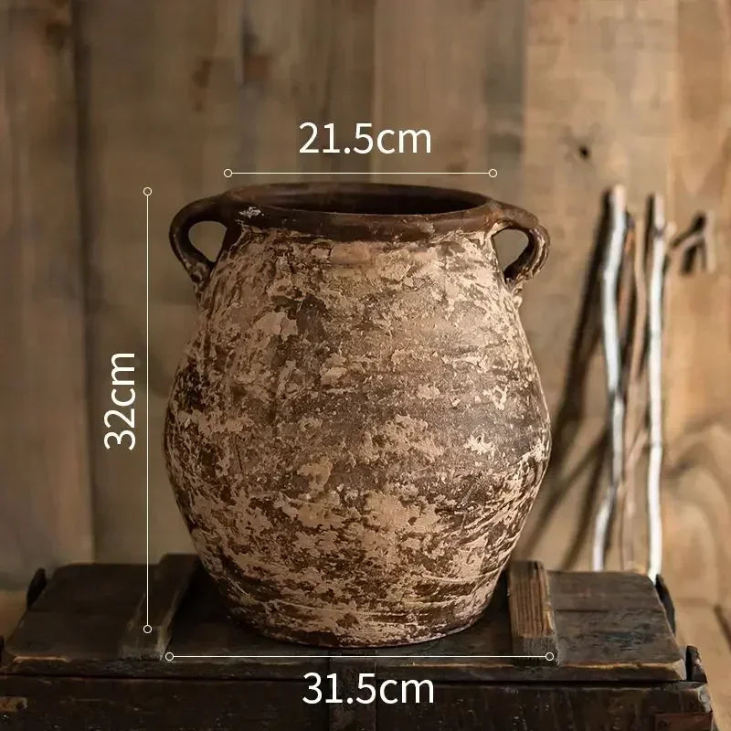 Rustic pottery gardeners for interior and exterior decoration - 60