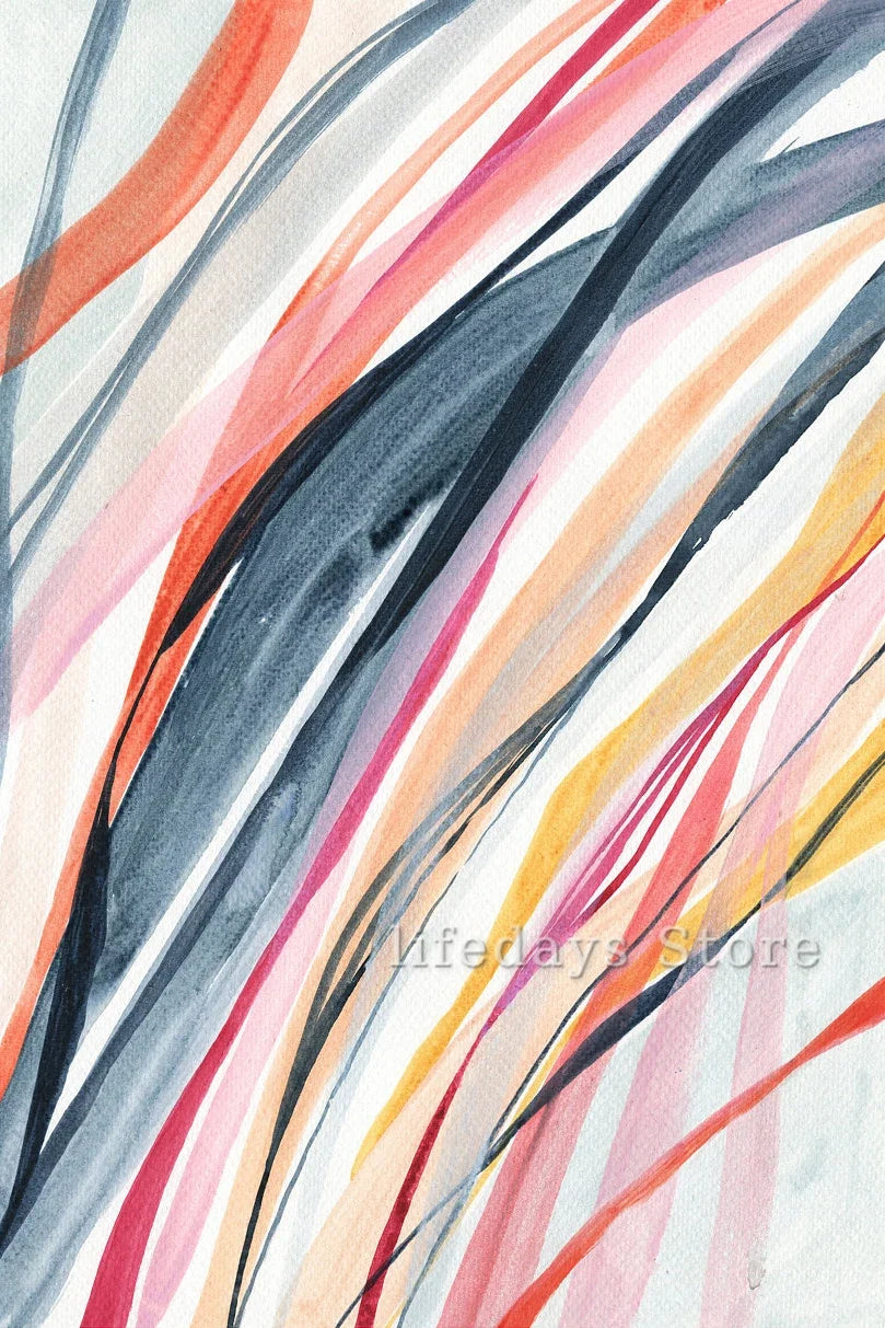 Delicate Abstract Geometric Wall Poster for Home Decor - 40X50cm Unframed / 5