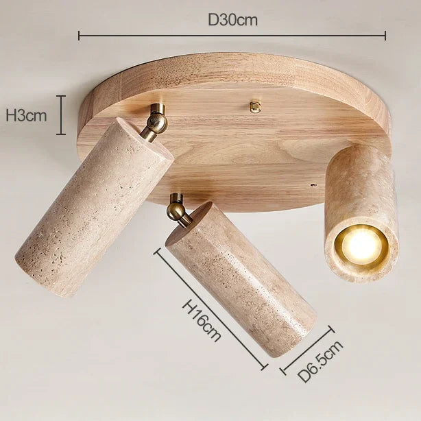 Japanese vintage style LED ceiling for indoor and outdoor - Wood Color