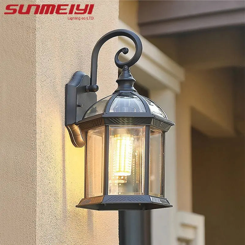 Retro aluminum wall sconce for outdoor garden and alley - view 6