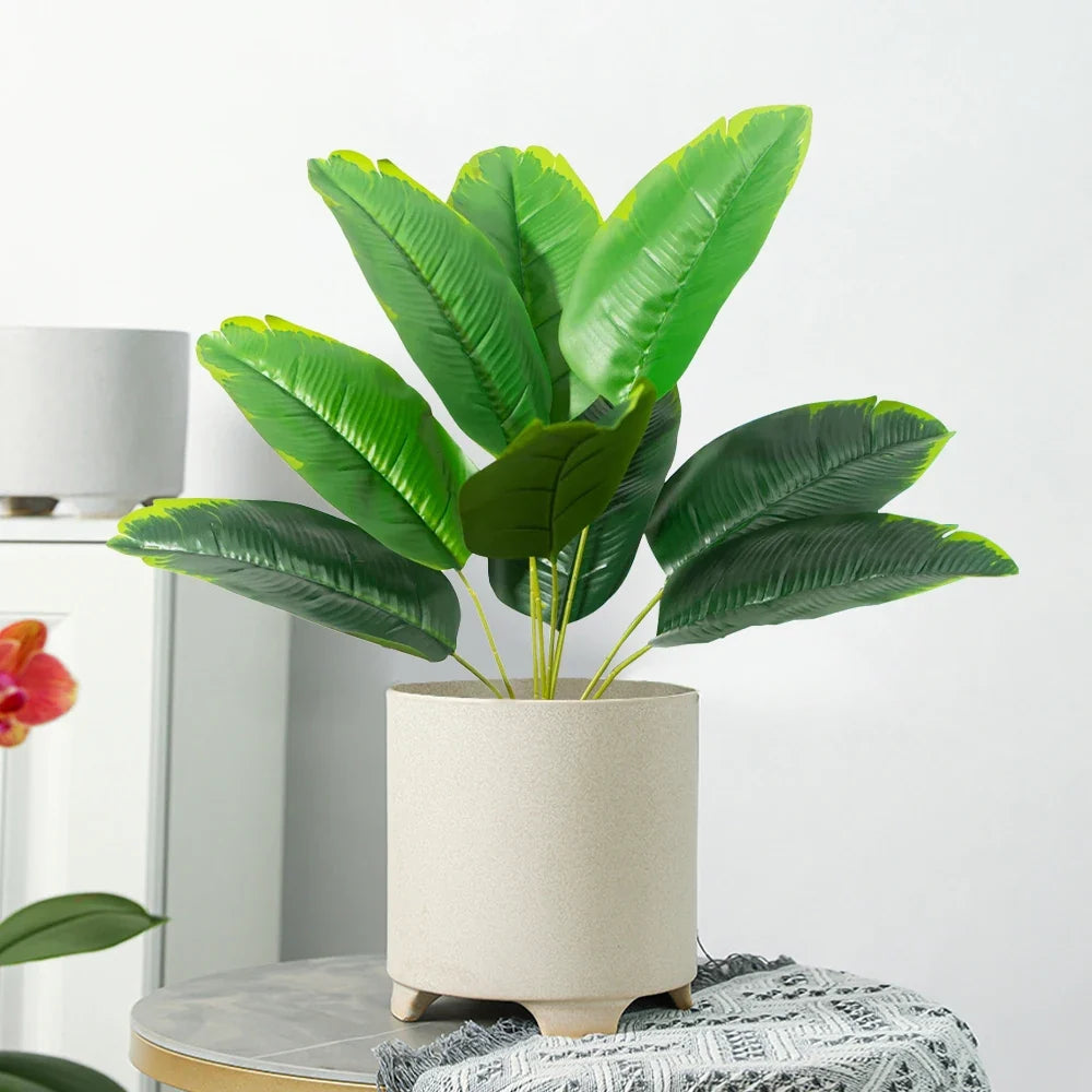 Artificial tropical turtle plant with decorative leaves for indoors
