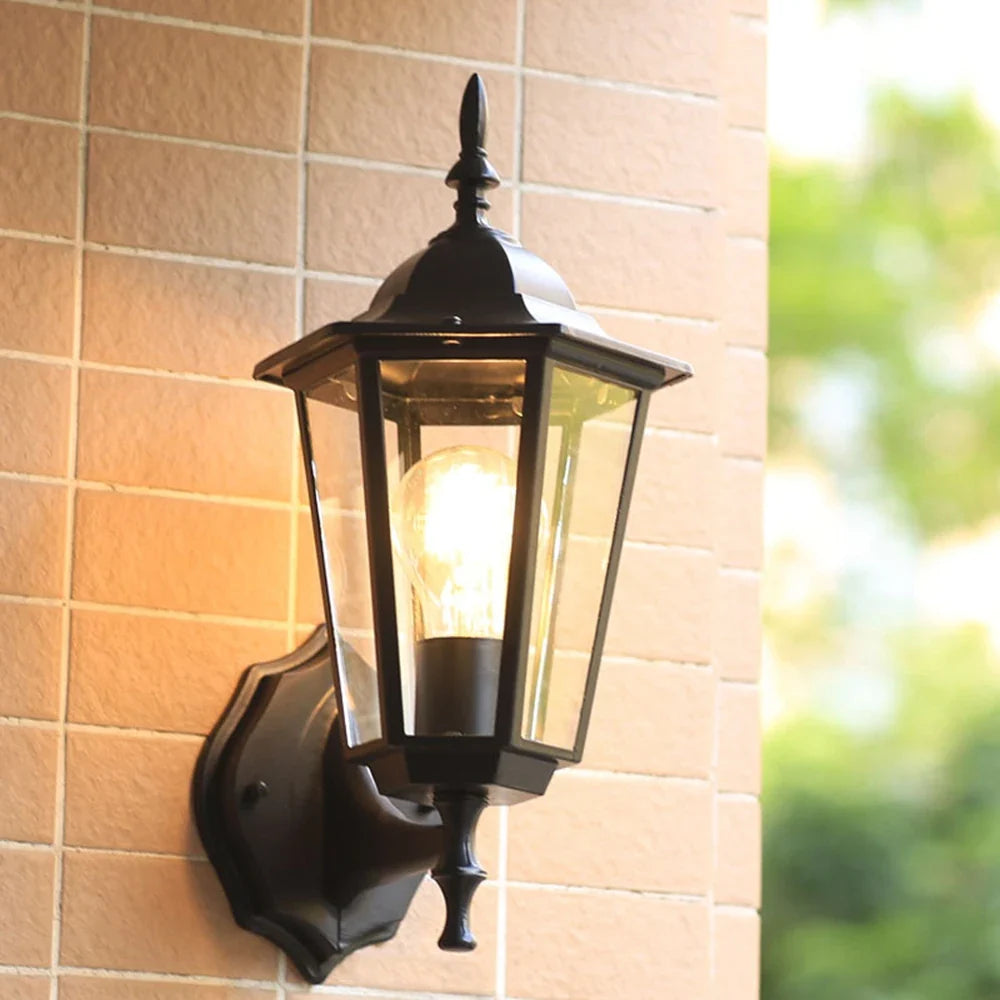 Retro waterproof outdoor wall sconce for creative spaces - D