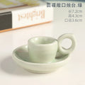 Nordic ceramic candle holder for elegant interior decoration - Open-Green