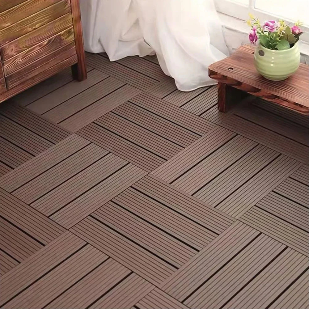 11-Pack 30x30 cm Composite Interlocking Deck Tiles - view 2
