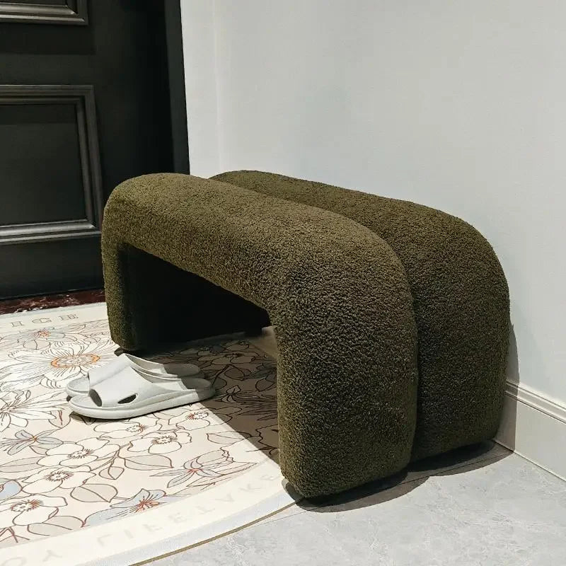 Lamb wool bench for indoor and outdoor use - view 4