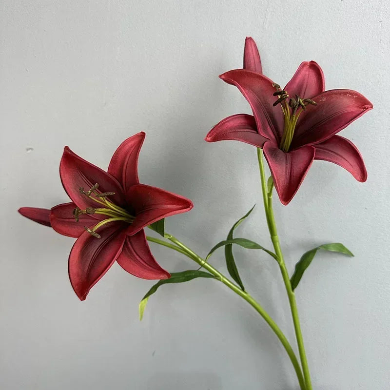 Artificial lys branch floral decoration for interior - view 3