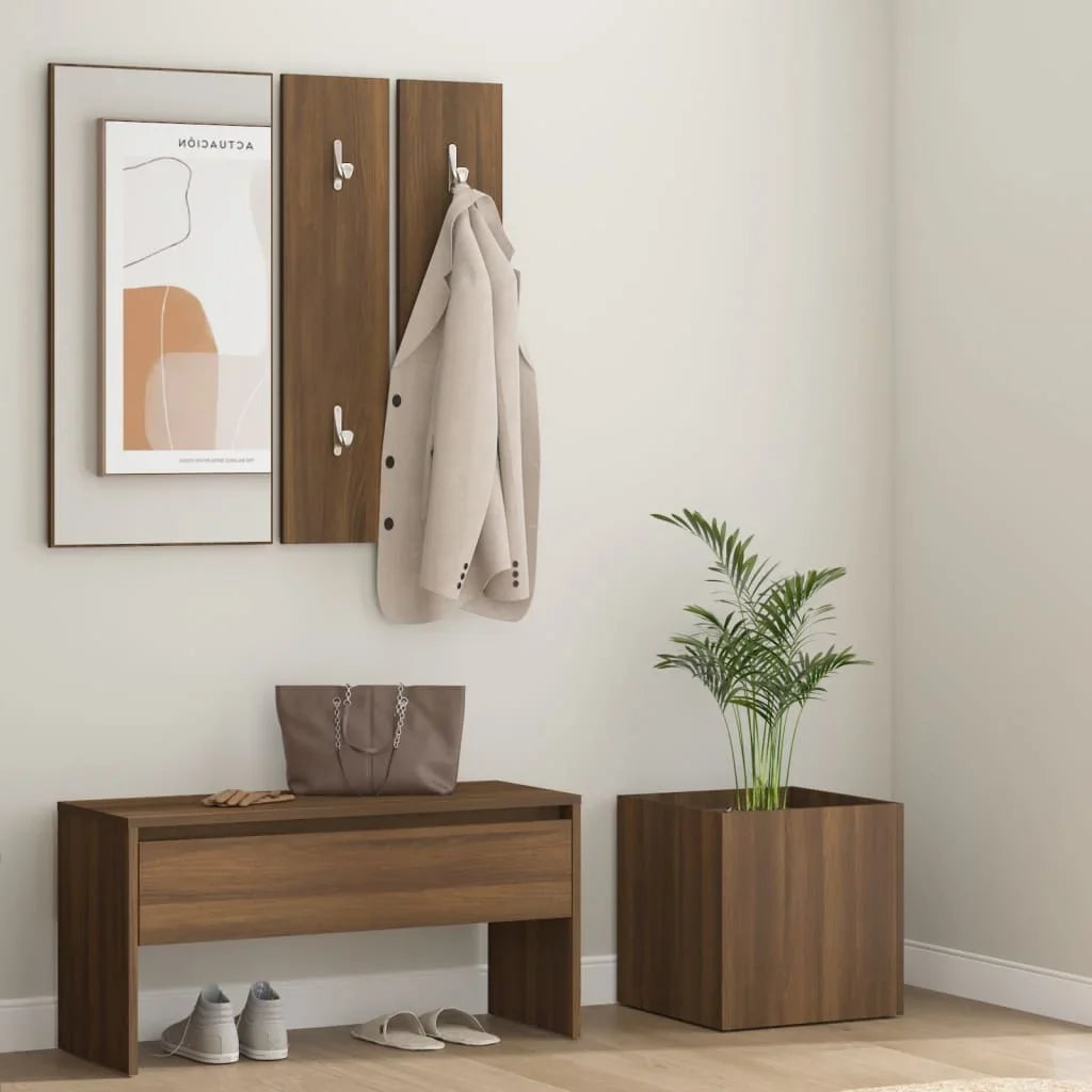 Allway Furniture Set Storage Ottoman Hallway Bench,Mirror cloths, Rack Panels plant Box for Living Room Entryway