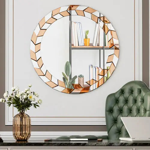Decorative wall mirror modern pattern sun elegant design - 60cm (24 inches)