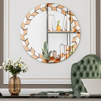 Decorative wall mirror modern pattern sun elegant design - 60cm (24 inches)